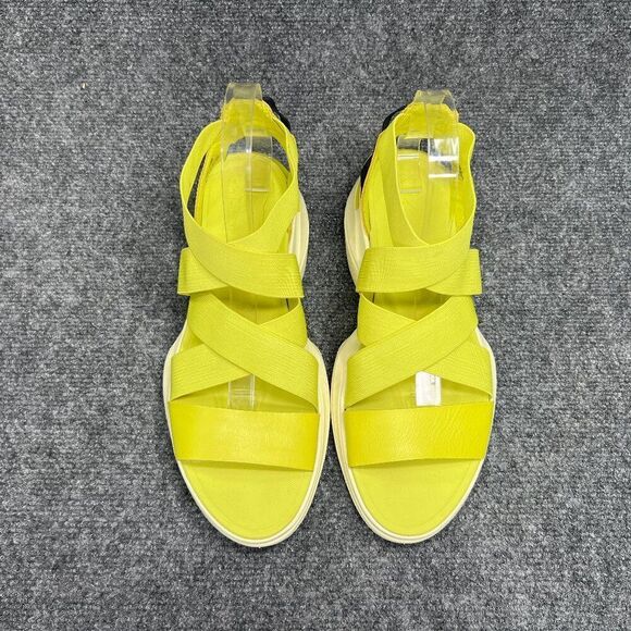 Sorel Explorer Blitz Sandals Women's 9.5 Bolt Yellow Multi Strap Elastic Shoes - Picture 3 of 11